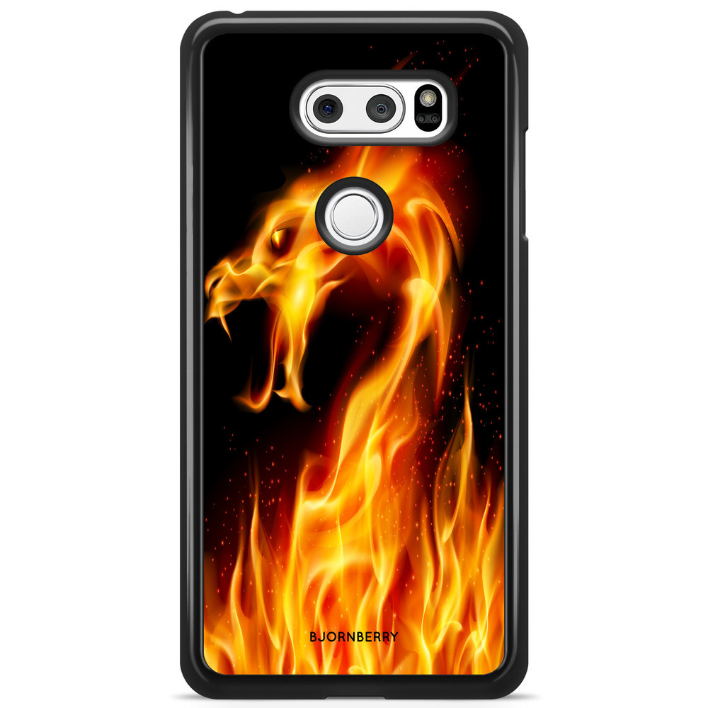 LG V30 Case - Flames Dragon