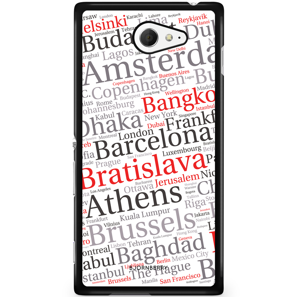 Sony Xperia M2 Aqua Case - City Names