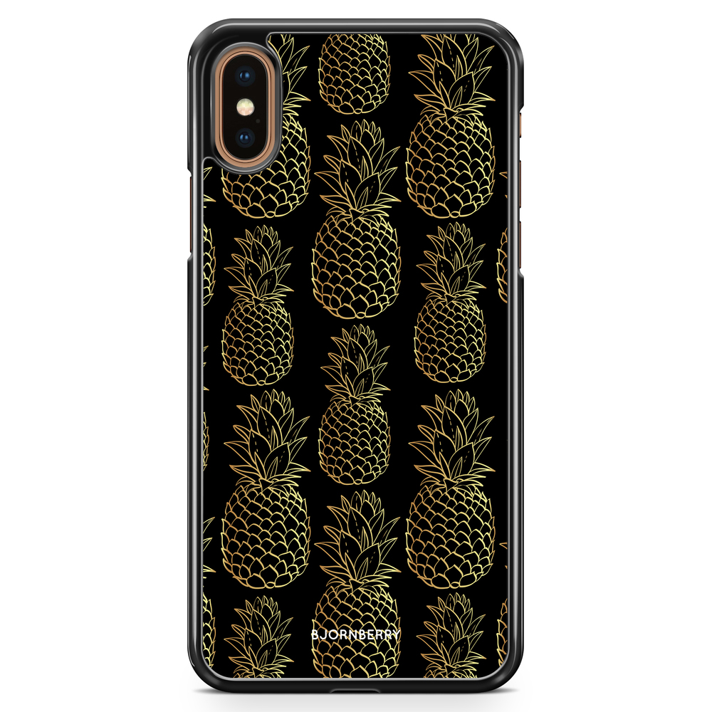 iPhone XS Max Case - Gold Pineapples