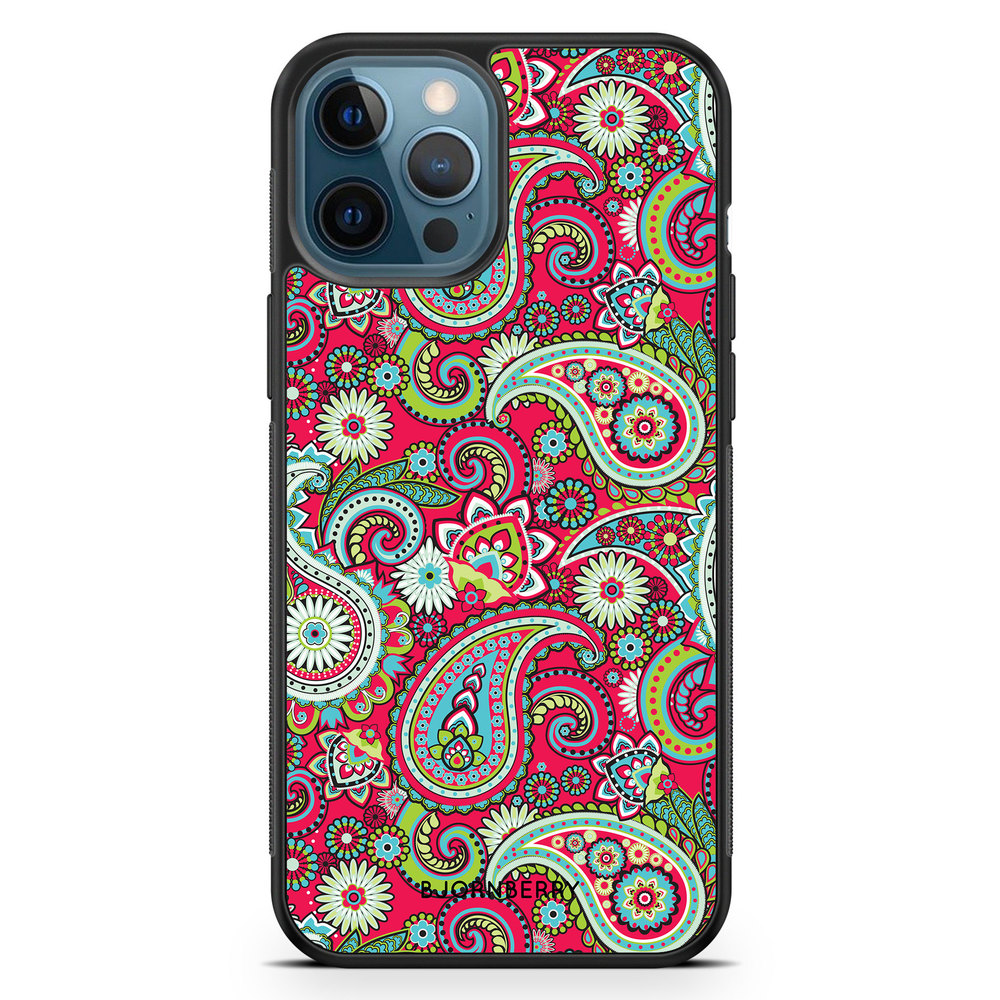 iPhone 12 Pro Case - Red Paisley