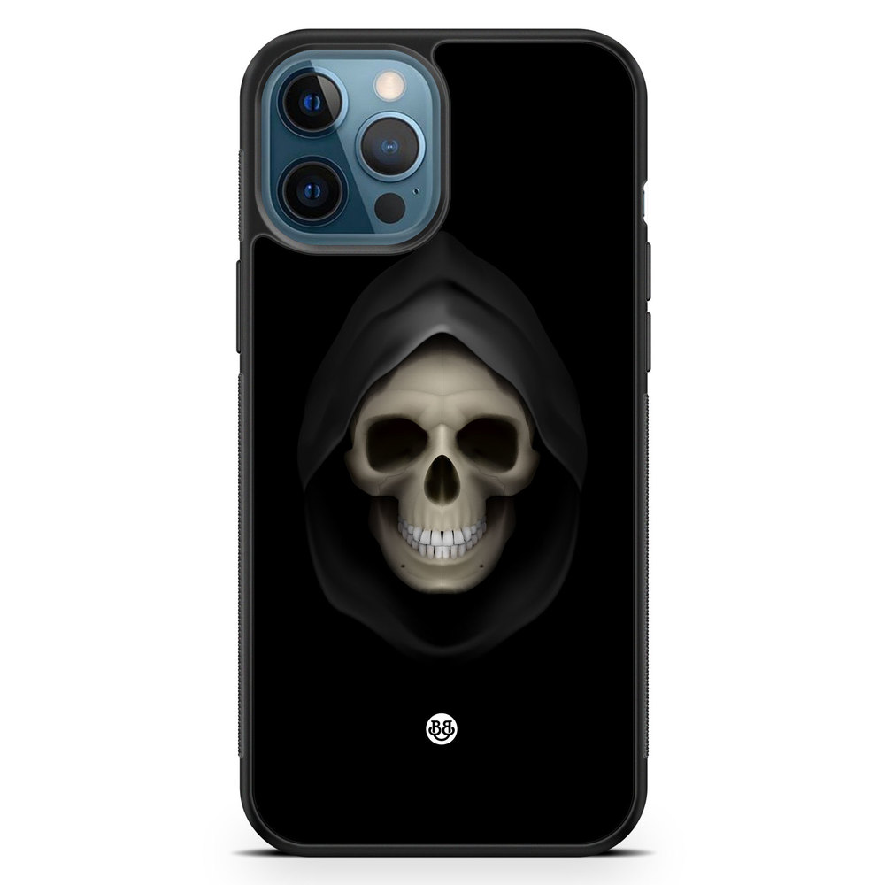 iPhone 12 Pro Case - Svart Dödskalle