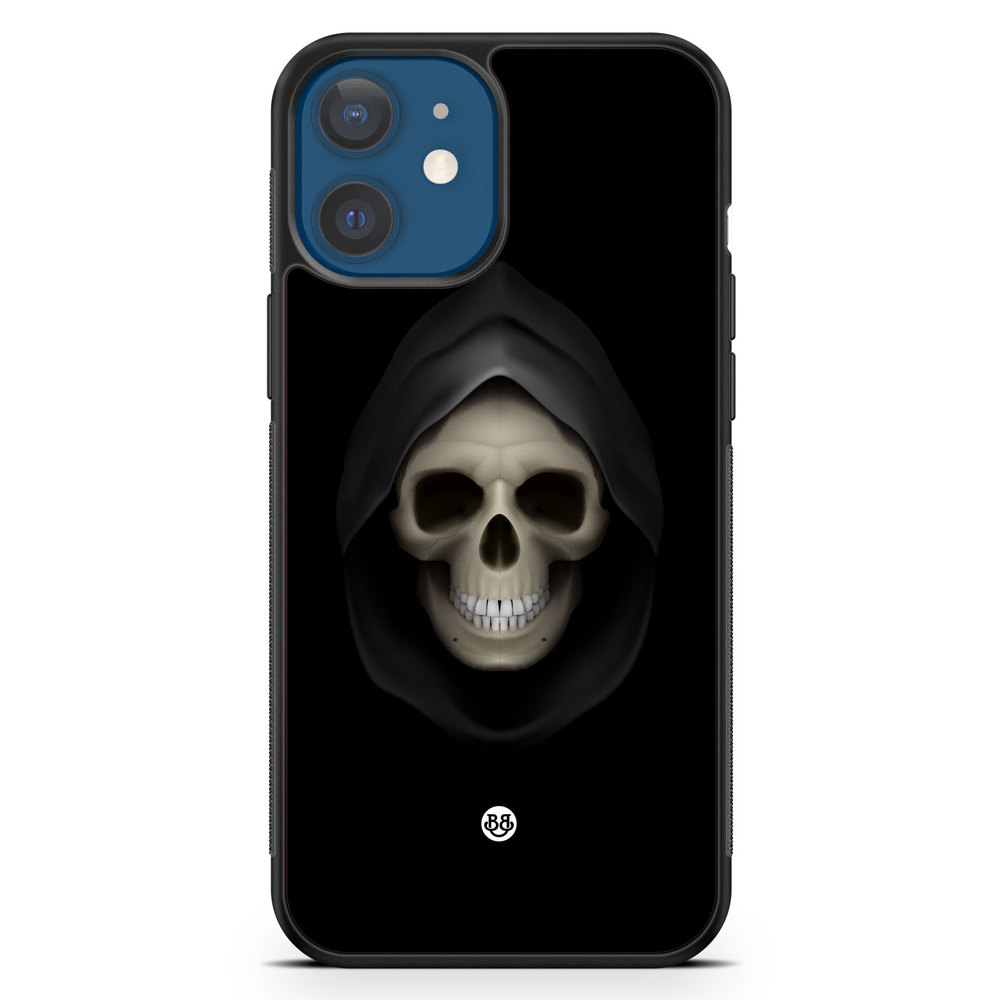 iPhone 12 Mini Case - Svart Dödskalle
