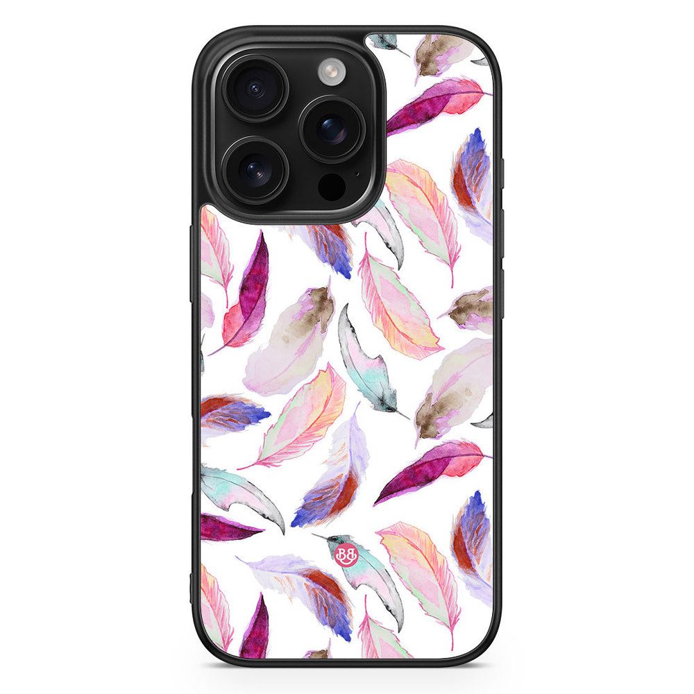 iPhone 16 Pro Case - Watercolor Feathers