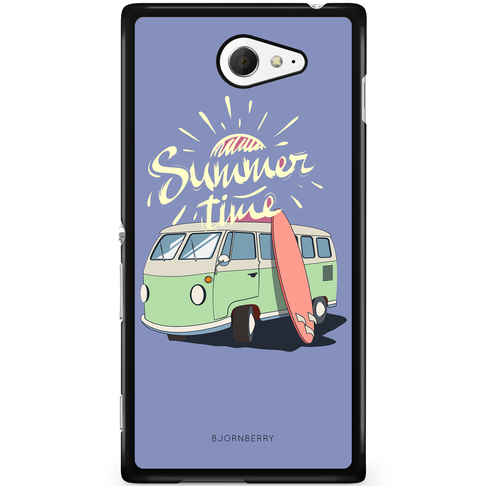 Sony Xperia M2 Aqua Case - Summer Van (Blue)