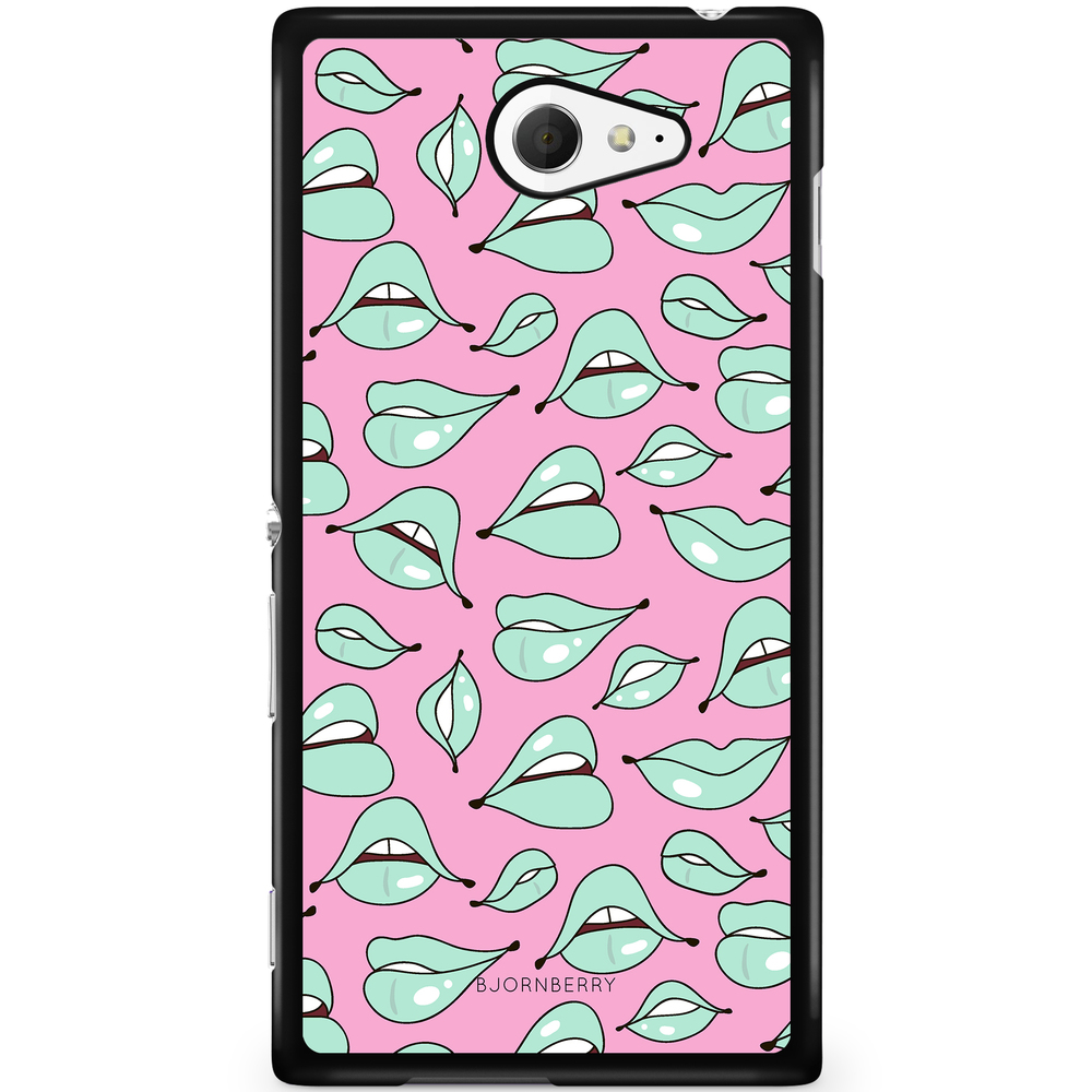 Sony Xperia M2 Aqua Case - Green Lips