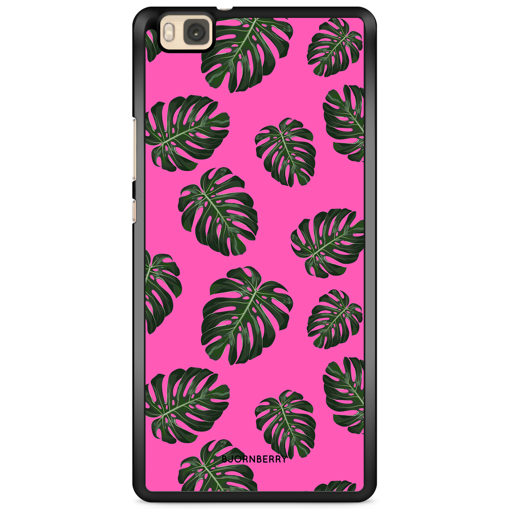 Huawei P8 Lite Case - Monstera Pink