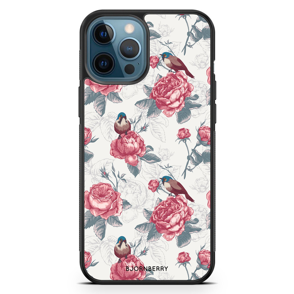 iPhone 12 Pro Case - Roses and Birds