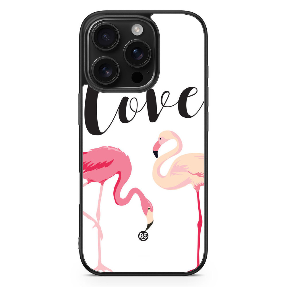 iPhone 16 Pro Case - Love Flamingo