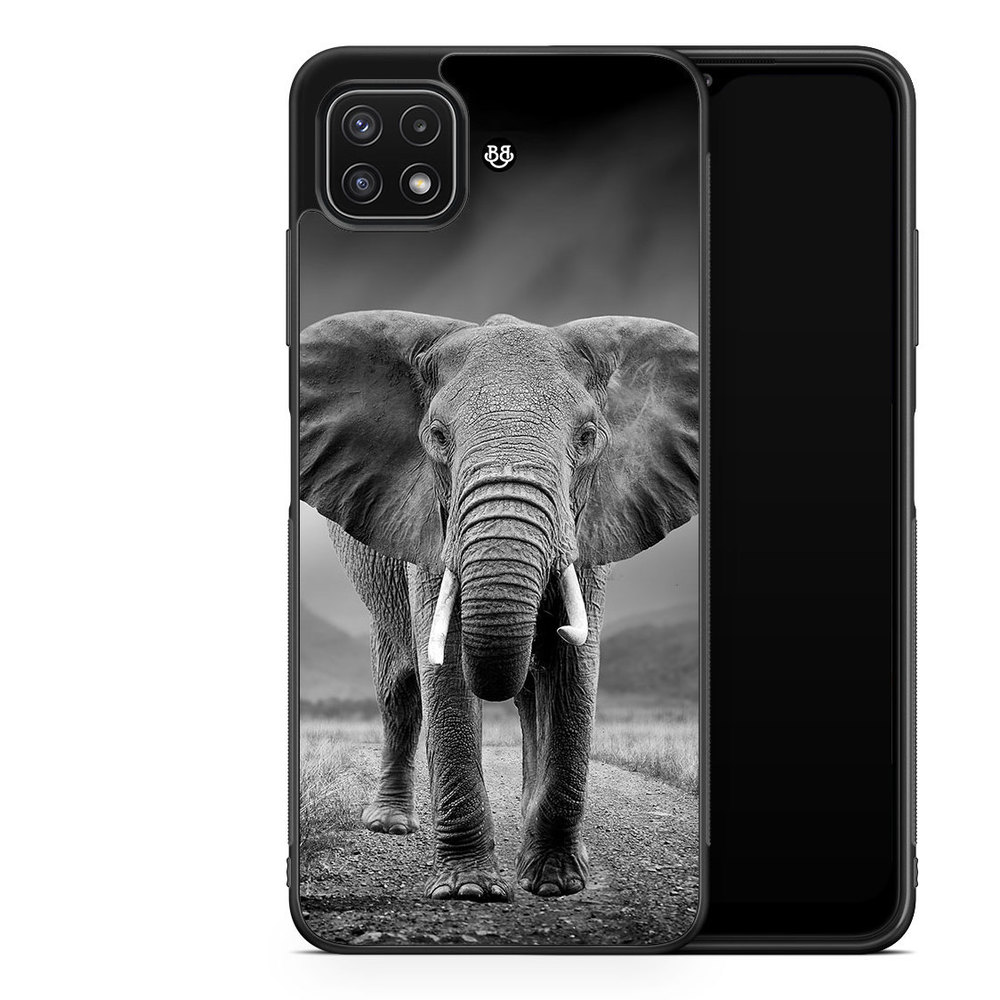 Samsung Galaxy A22 5G Case - Black/white Elephant