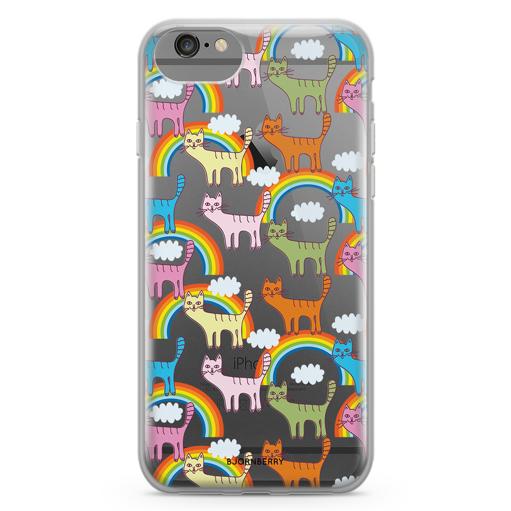 iPhone 6/6s Fashion Case - Cats & Rainbows