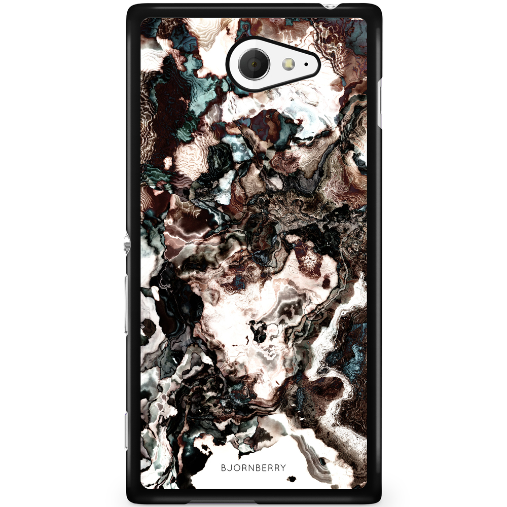 Sony Xperia M2 Aqua Case - Marble Brown