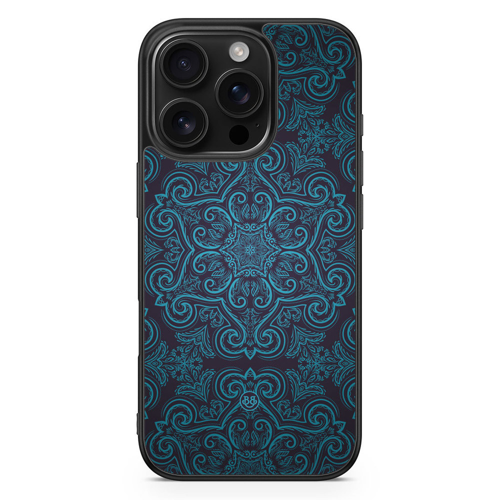 iPhone 16 Pro Case - Blue Retro Pattern