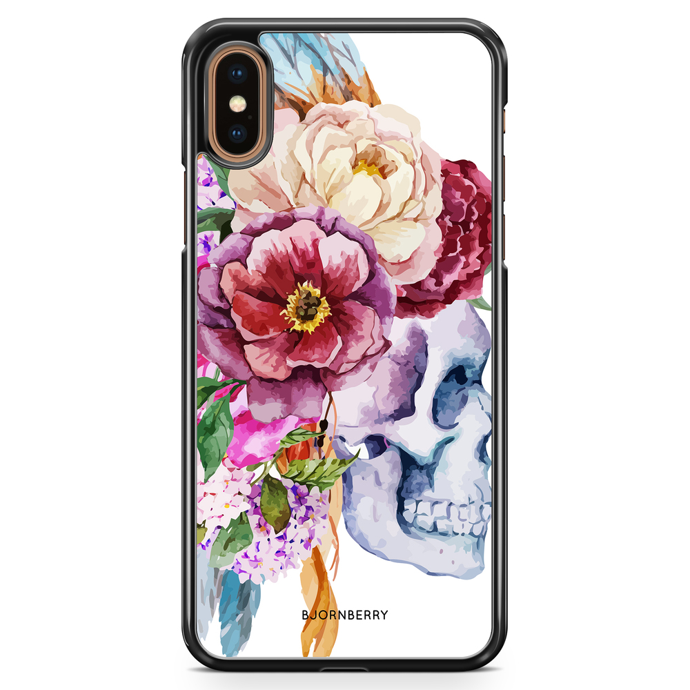 iPhone XS Max Case - Skull & Flowers