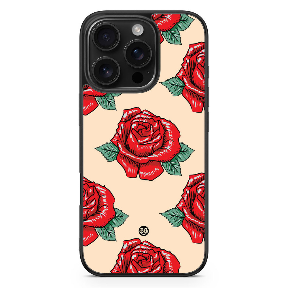 iPhone 16 Pro Case - Rose Pattern