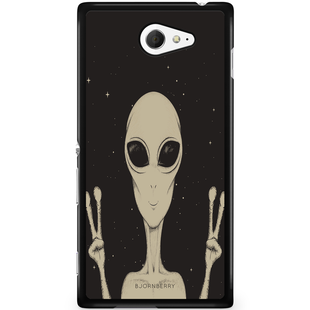 Sony Xperia M2 Aqua Case - Peace Alien