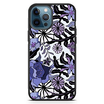 iPhone 12 Pro Skal - Lila Blommor