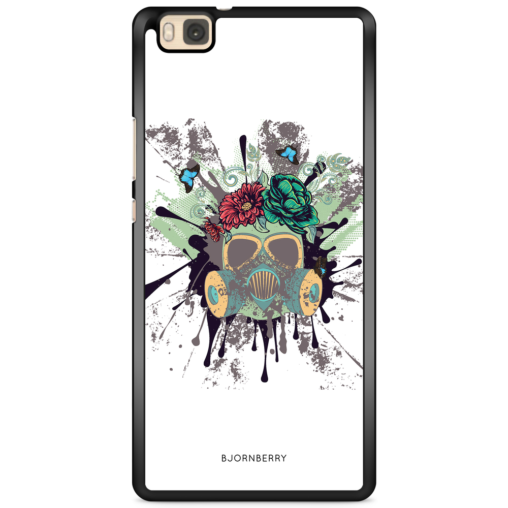 Huawei P8 Lite Case - Gas Mask Flowers