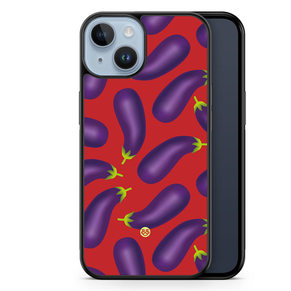 iPhone 14 Plus Case - Eggplant Pattern