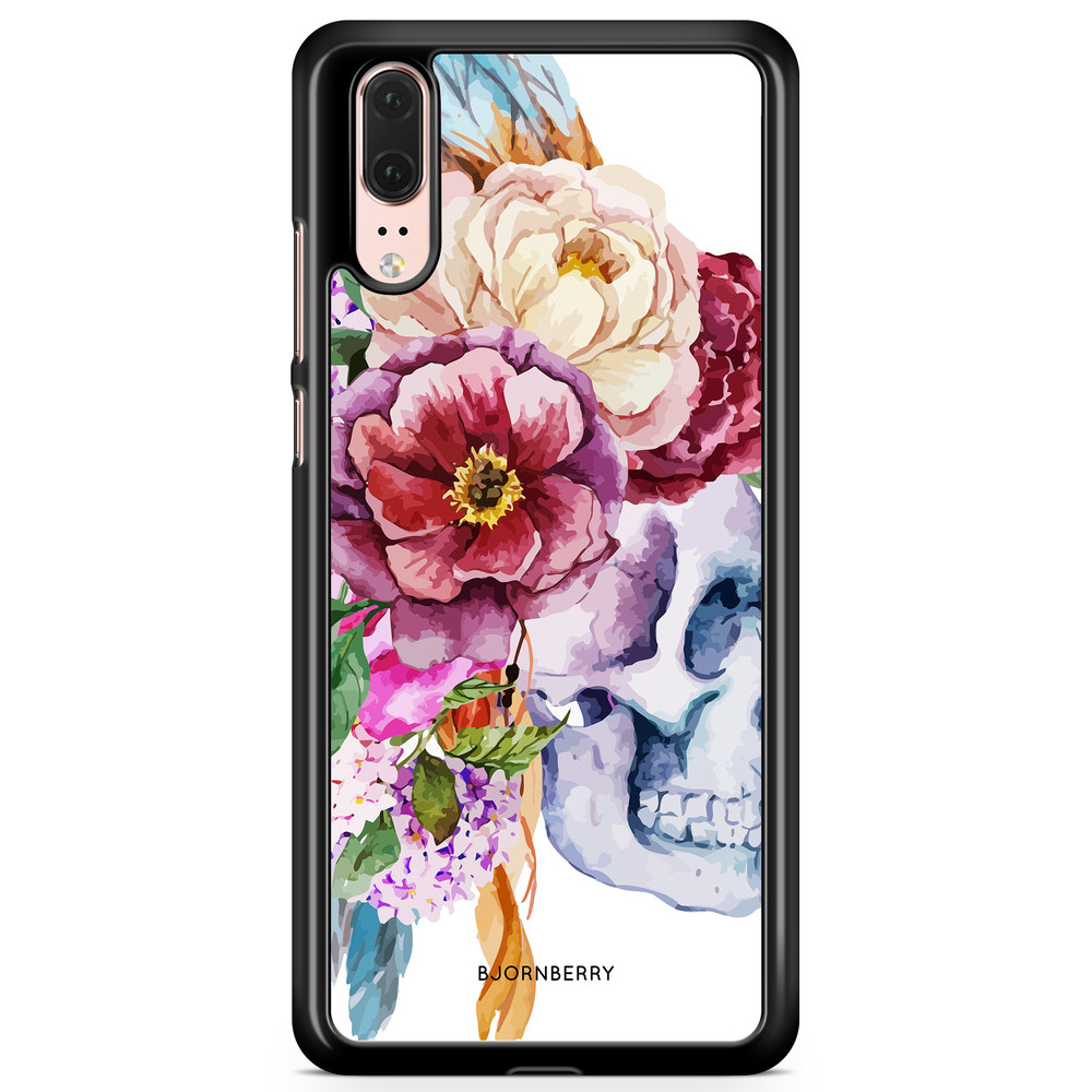 Huawei P20 Case - Skull & Flowers