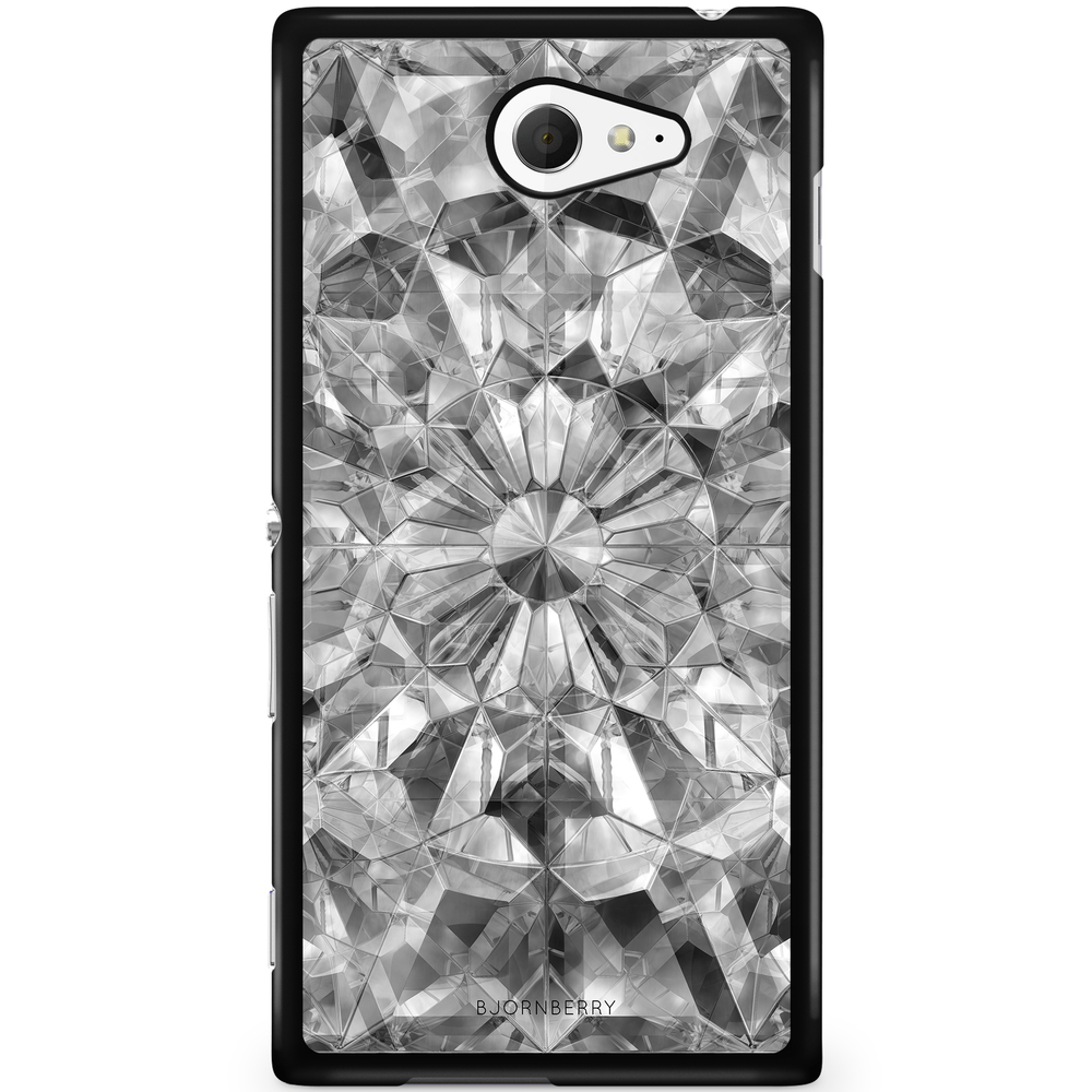 Sony Xperia M2 Aqua Case - Grey Crystals