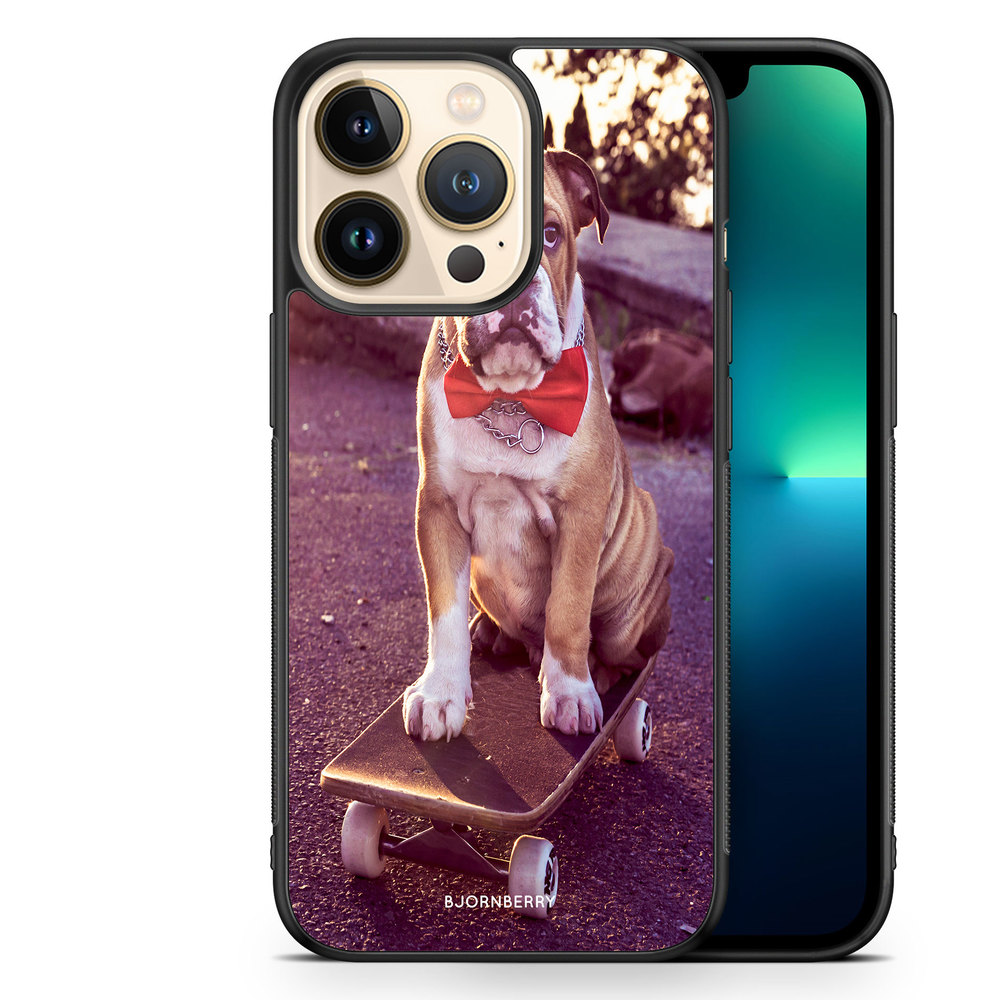 iPhone 13 Pro Case - Bulldog skateboard