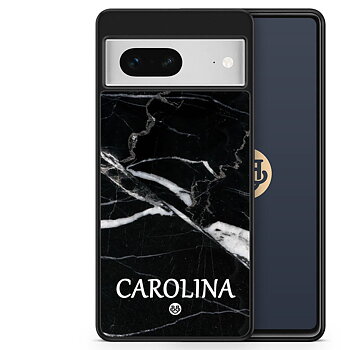 Google Pixel 7 Custom Skal - Svart Marmor Namn