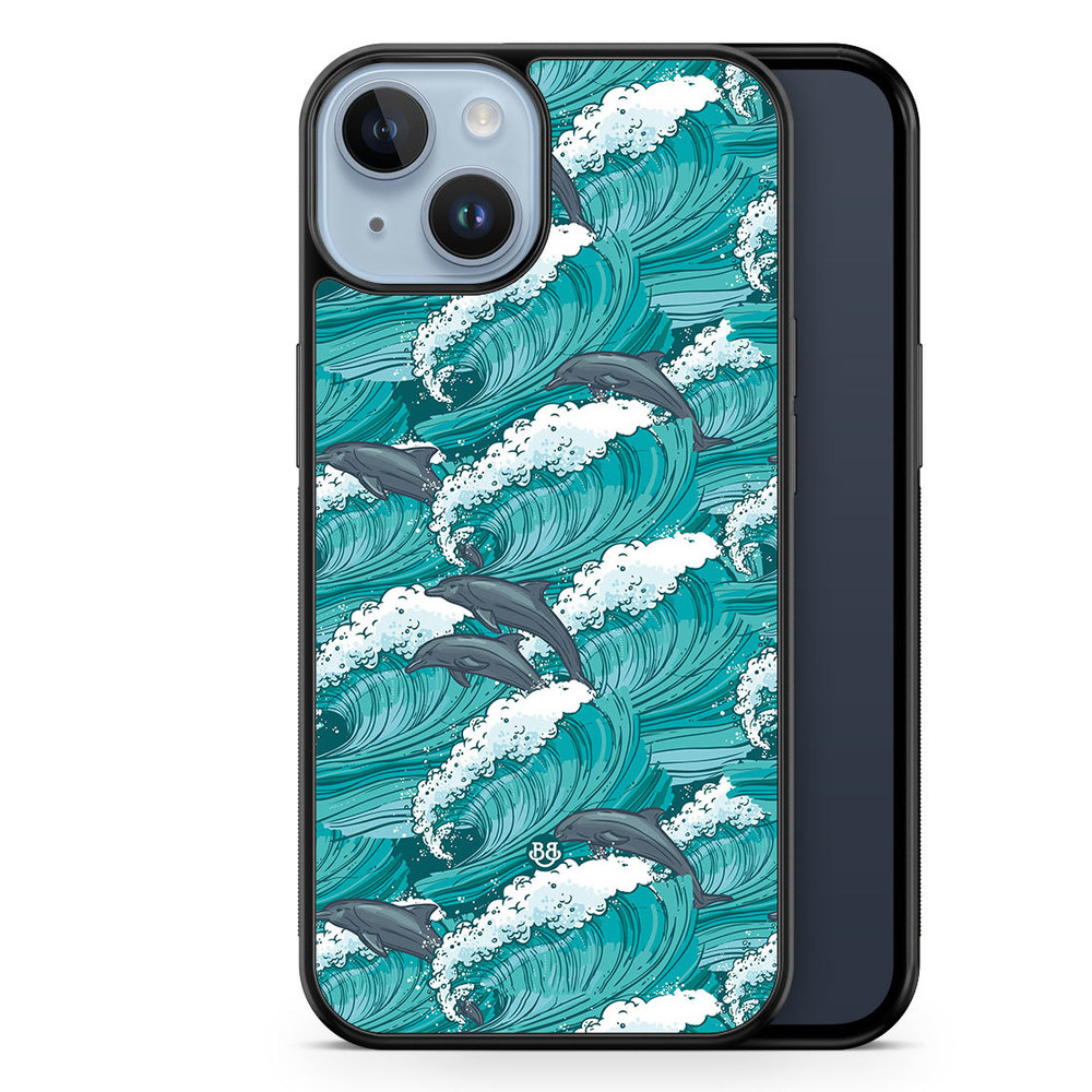 iPhone 14 Plus Case - Waves and Dolphins