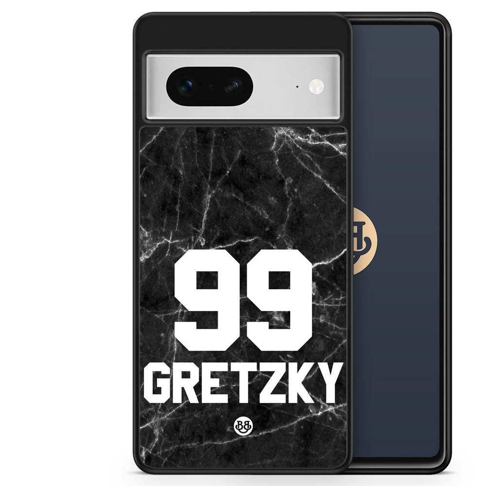 Google Pixel 7 Custom Case - Black Marmor Number