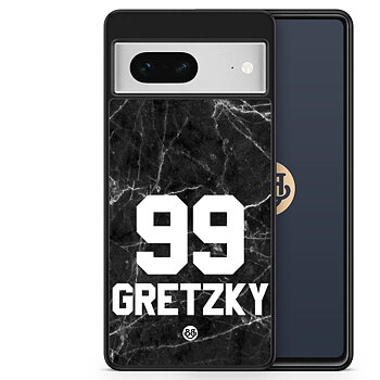 Google Pixel 7 Custom Skal - Svart Marmor Nummer