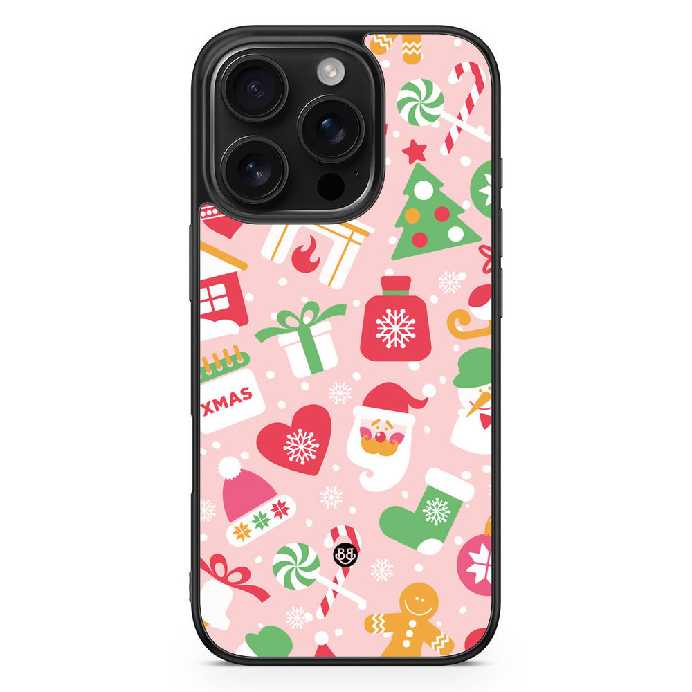 iPhone 16 Pro Case - Pink Christmas
