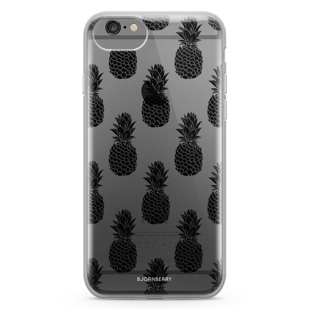 iPhone 6/6s Fashion Case - Black Pineapples