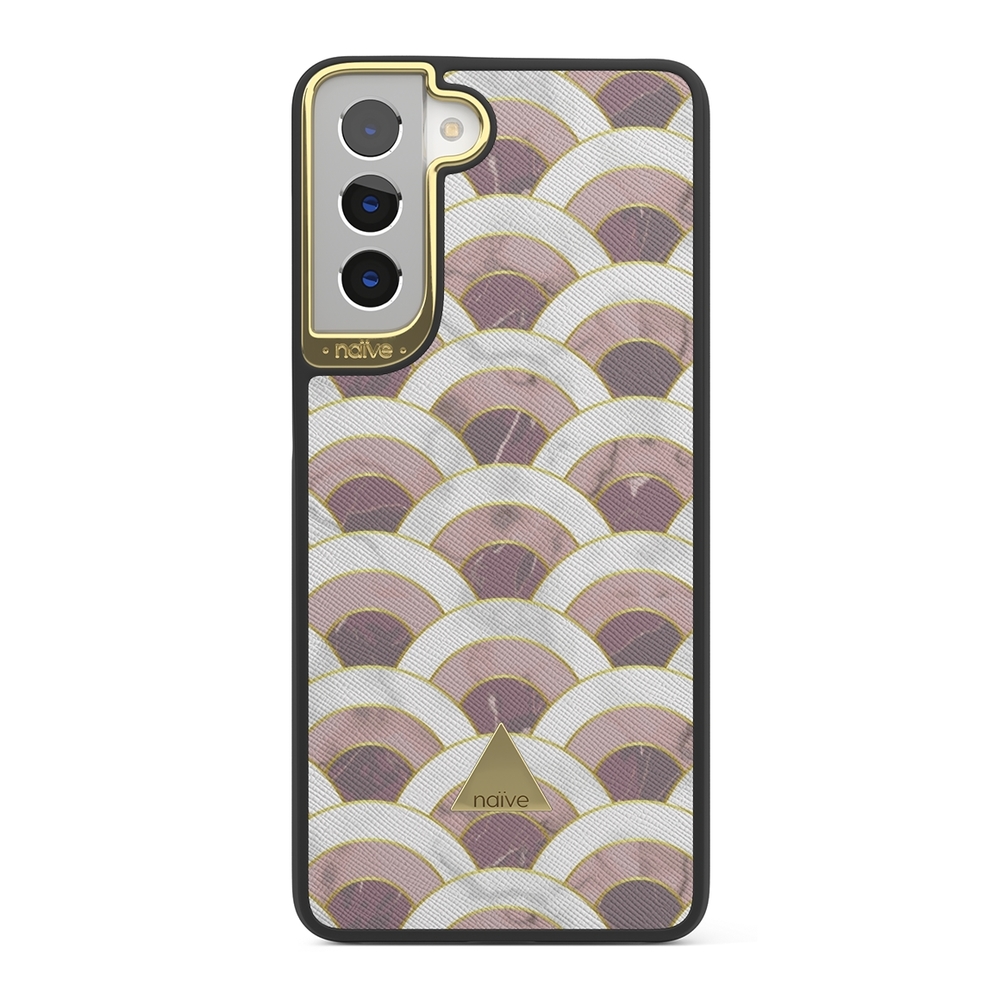 Naive Samsung Galaxy S21 Plus Case - Pink Marble Wave