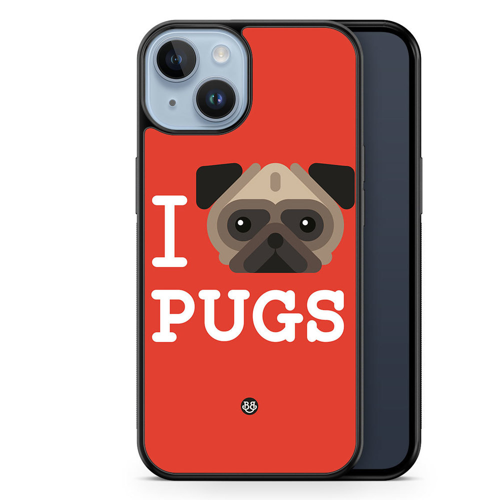iPhone 14 Plus Case - I Love Pugs