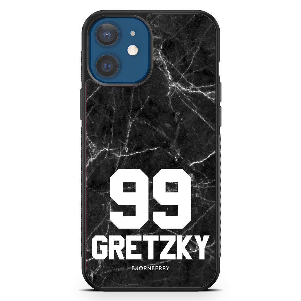 iPhone 12 Custom Case - Black Marble Number