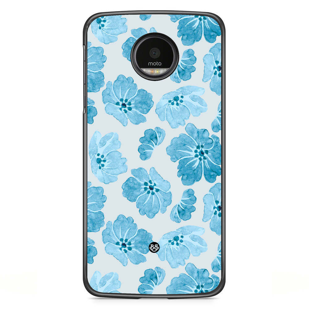 Motorola Moto G5S Plus Case - WILD BLOOM - Blue Petals