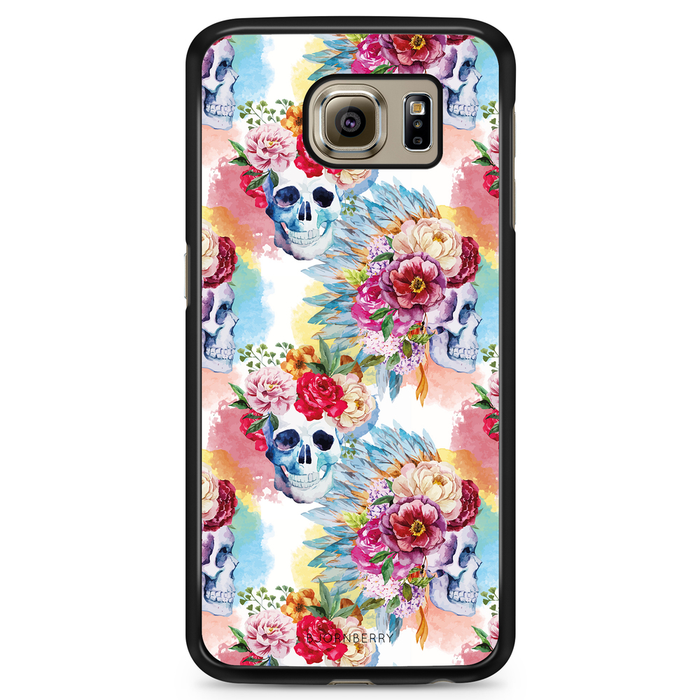 Samsung Galaxy S6 Case - Skulls And Flowers