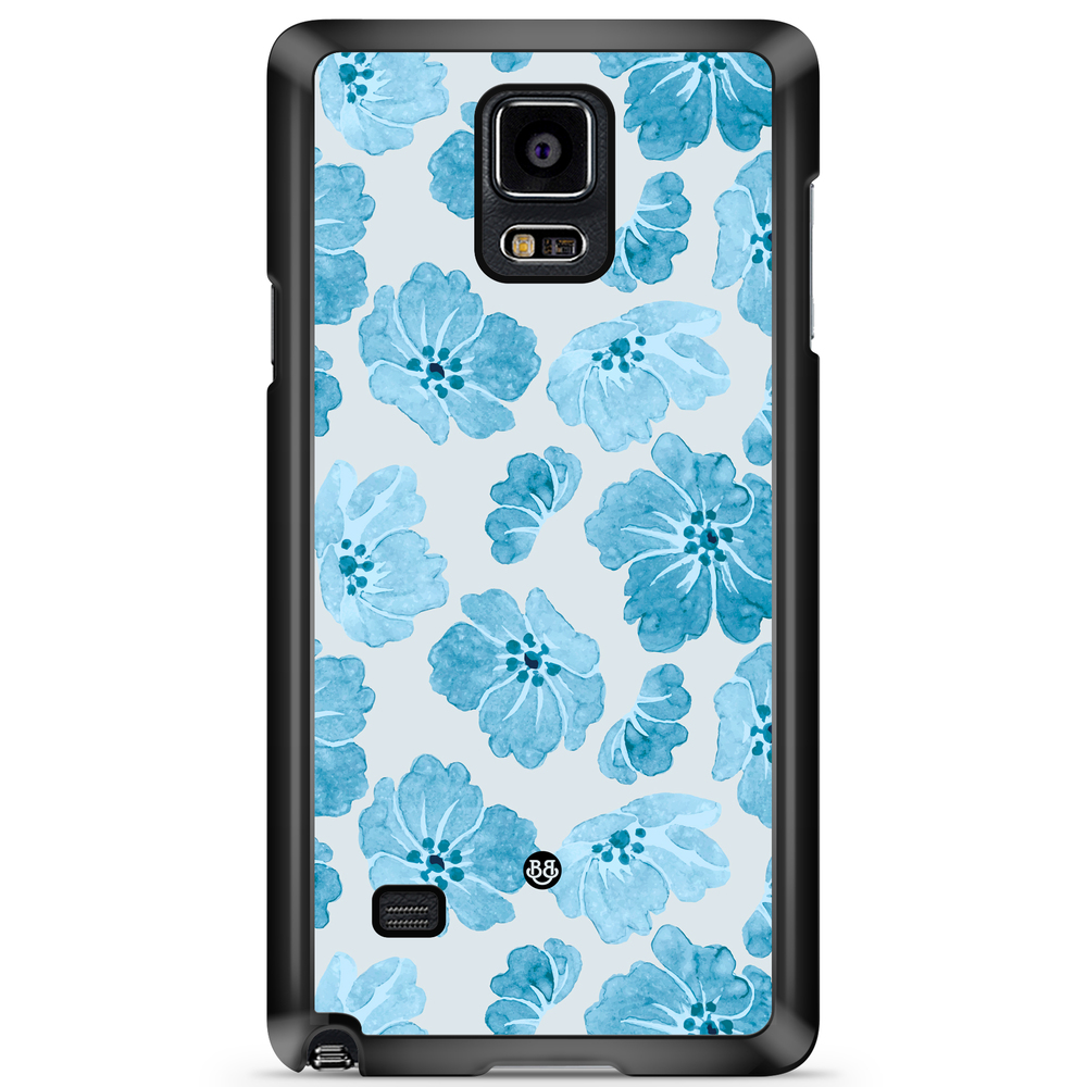 Samsung Galaxy Note 4 Case - WILD BLOOM - Blue Petals