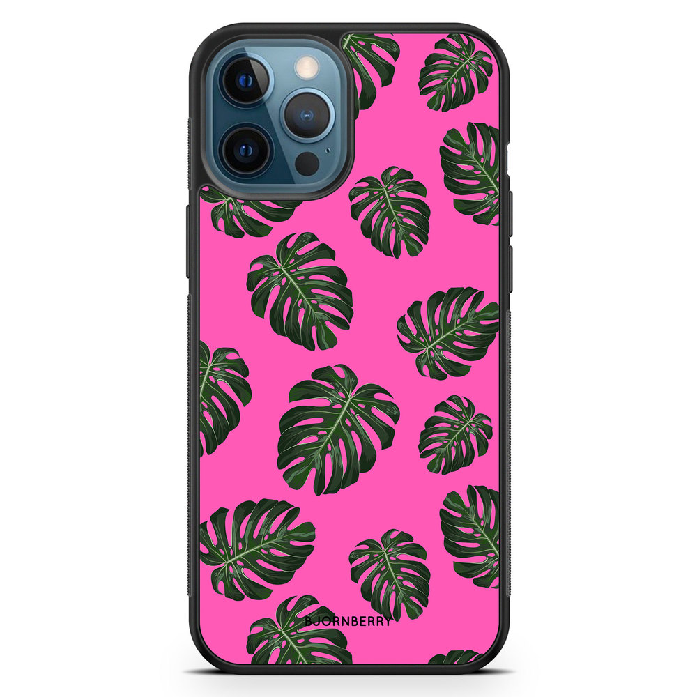 iPhone 12 Pro Case - Monstera Pink