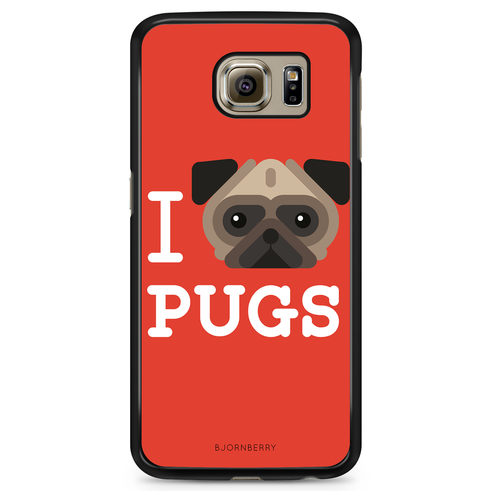 Samsung Galaxy S6 Case - I Love Pugs