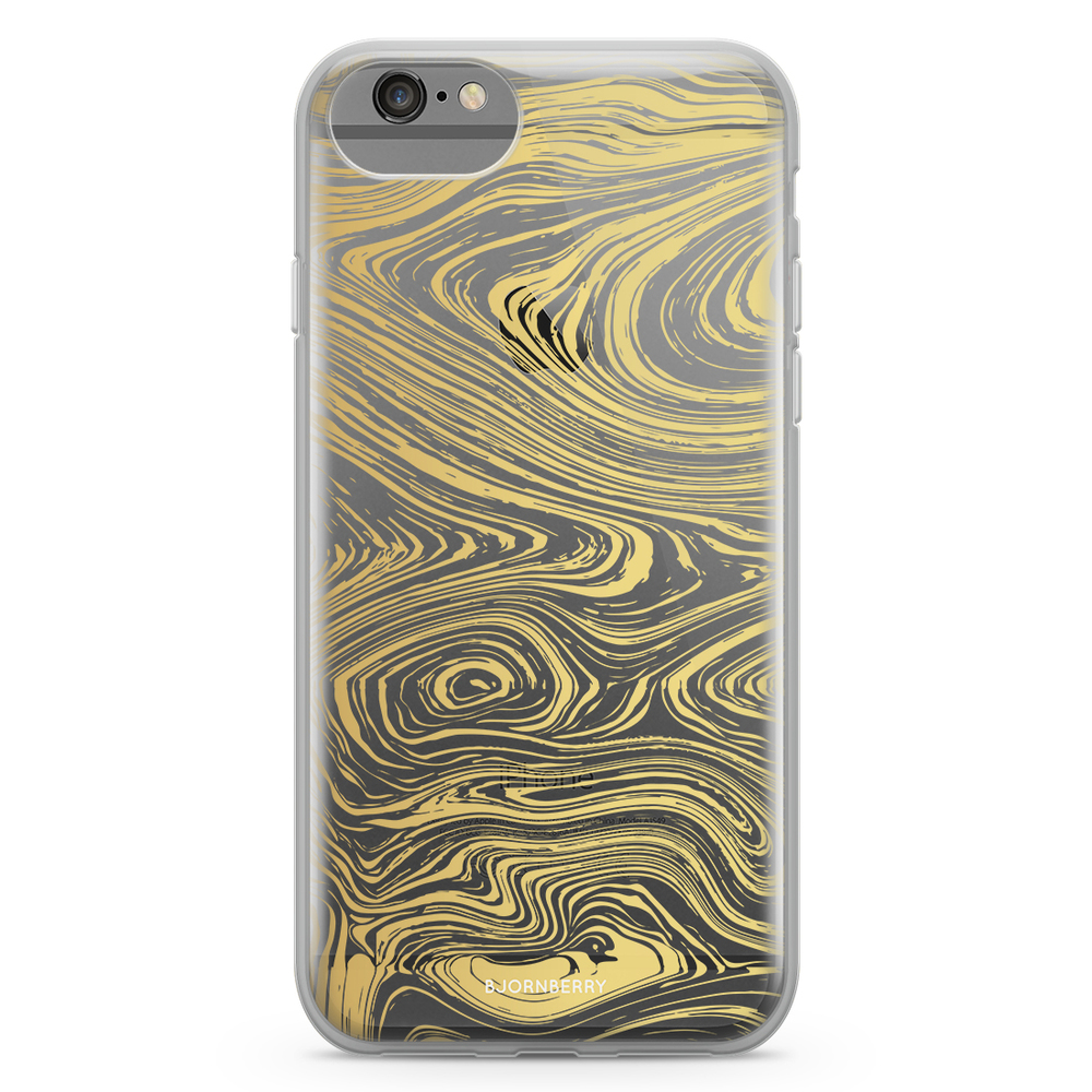 iPhone 6/6s Fashion Skal - Guld Marmor