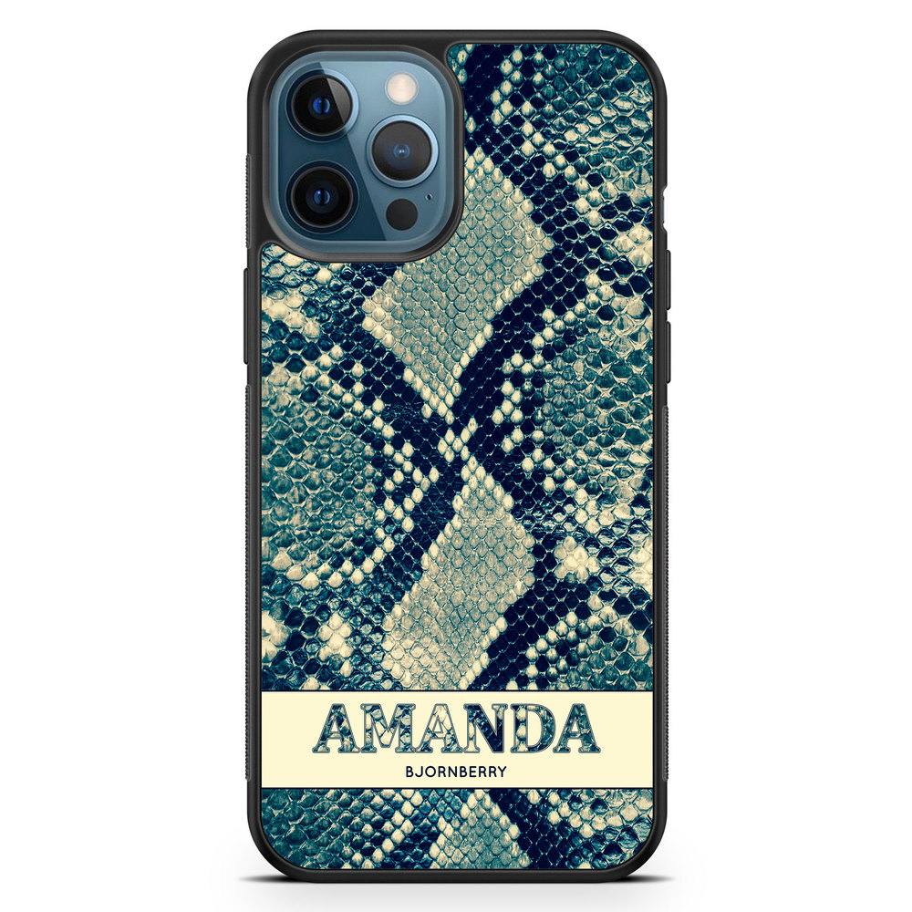 iPhone 12 Pro Custom Case - Custom Blue Snake