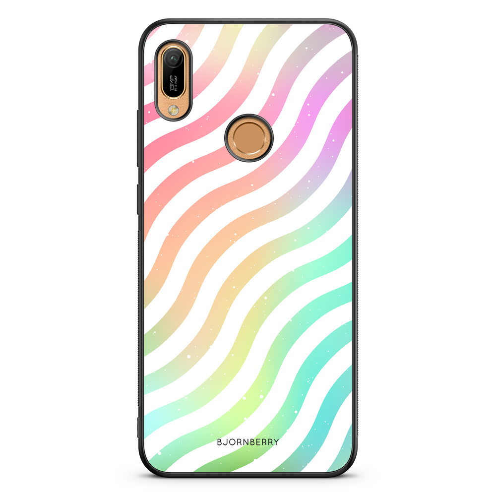 Huawei Y6 2019 Case - Wavy Rainbow