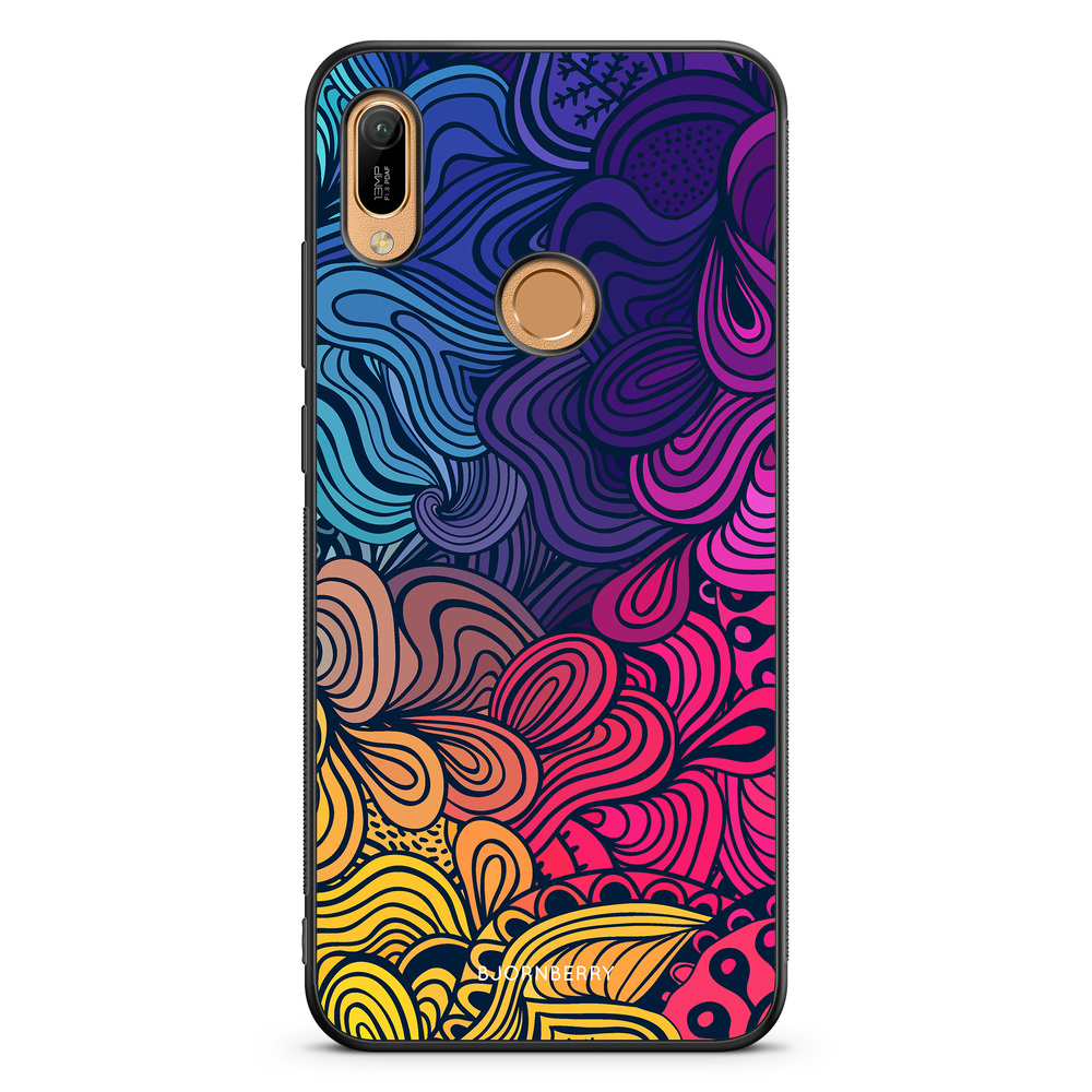 Huawei Y6 2019 Case - Retro Flowers
