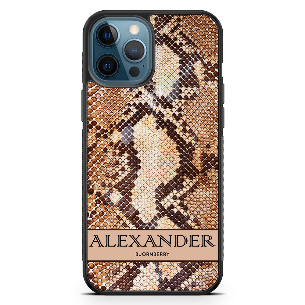 iPhone 12 Pro Custom Case - Brown Snake Name