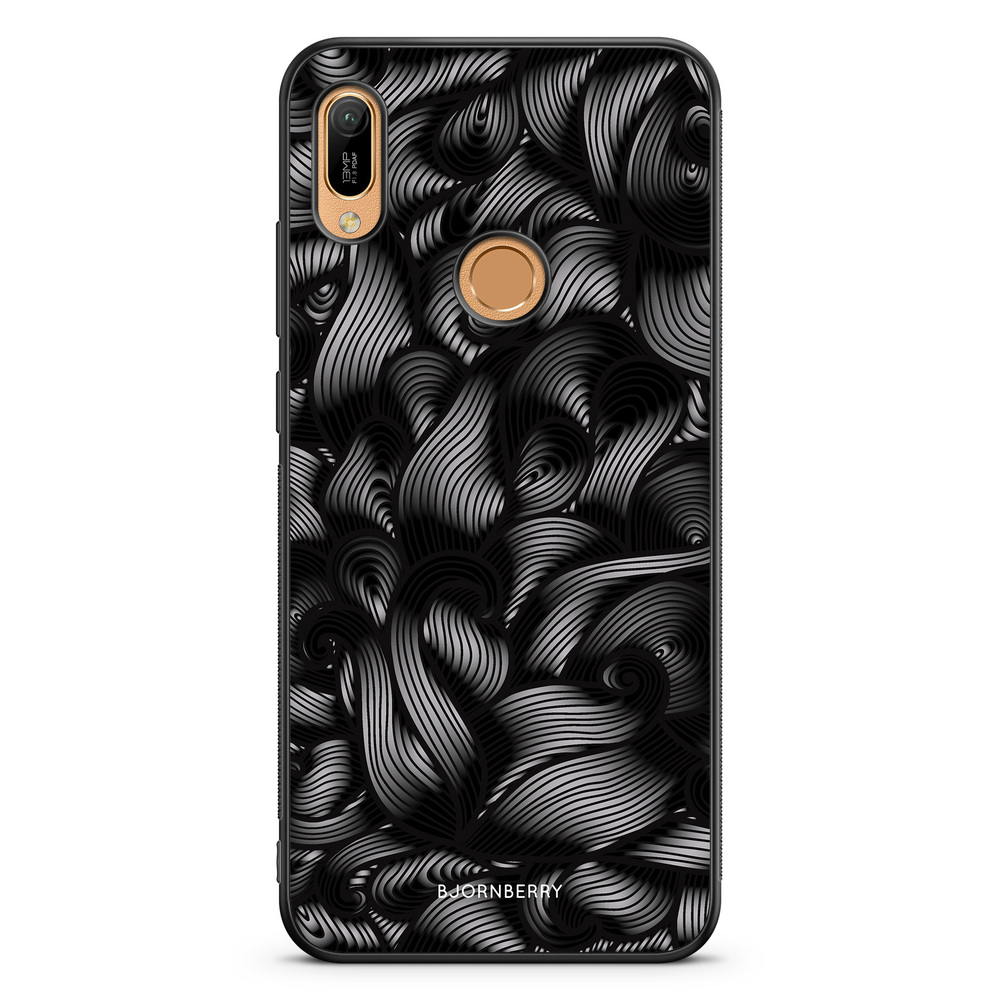 Huawei Y6 2019 Case - Black Waves
