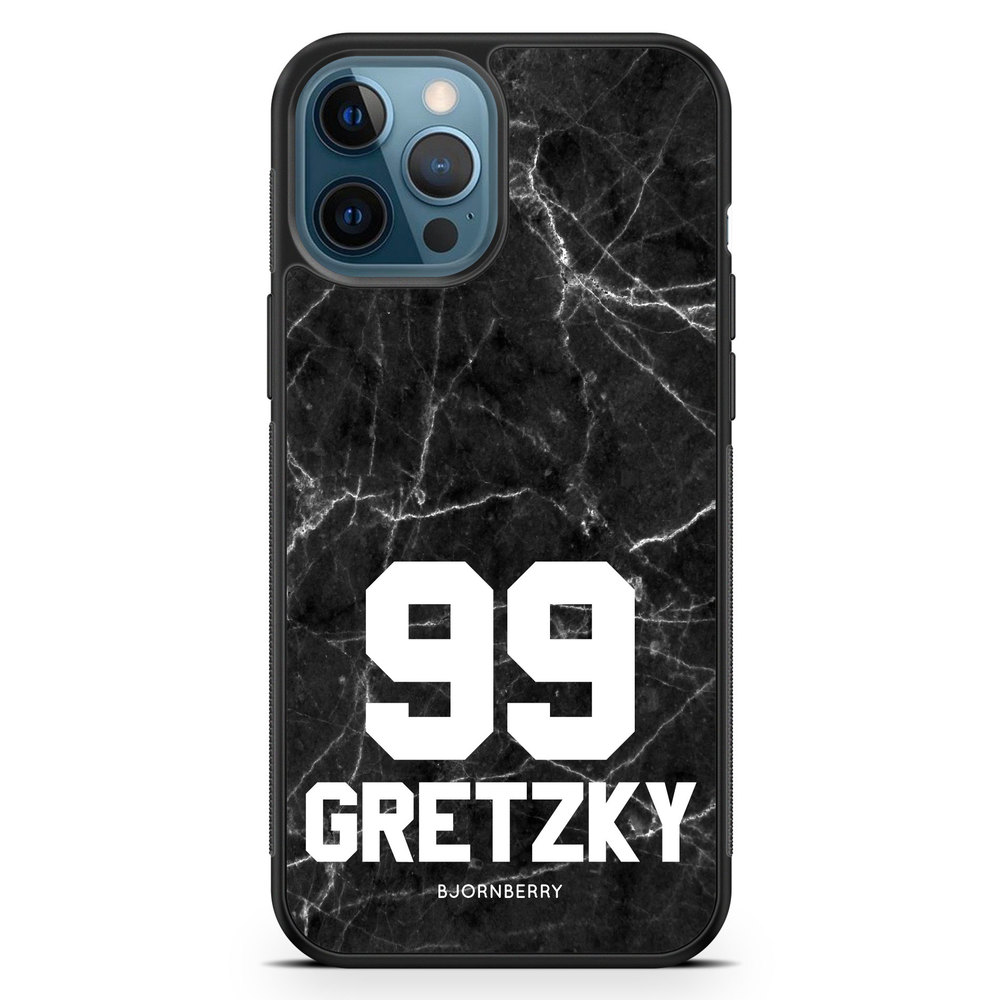 iPhone 12 Pro Custom Case - Black Marble Number