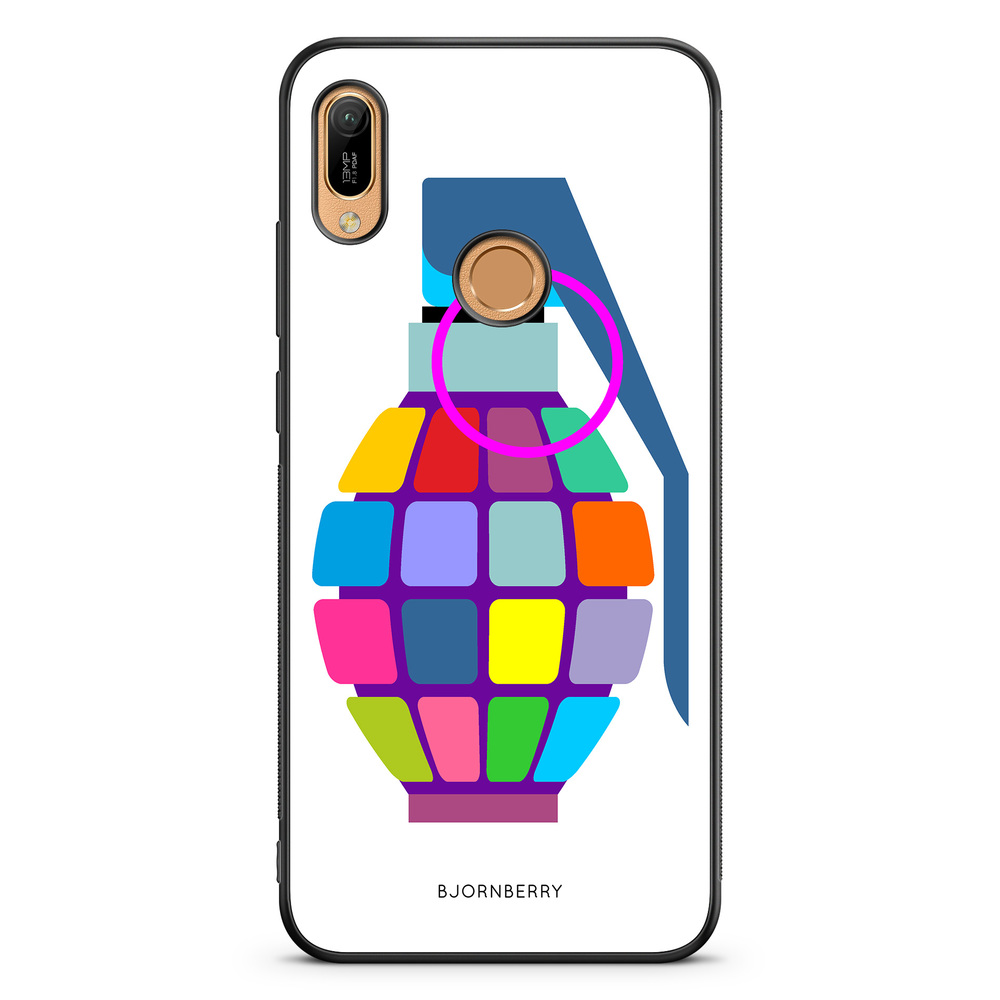 Huawei Y6 2019 Case - Color Hand Granade