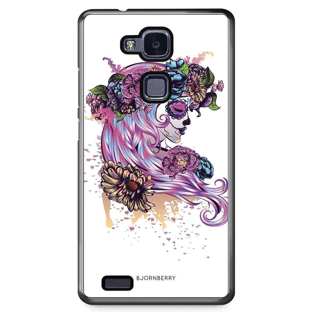 Huawei Honor 5X Case - Skull Girl Flowers