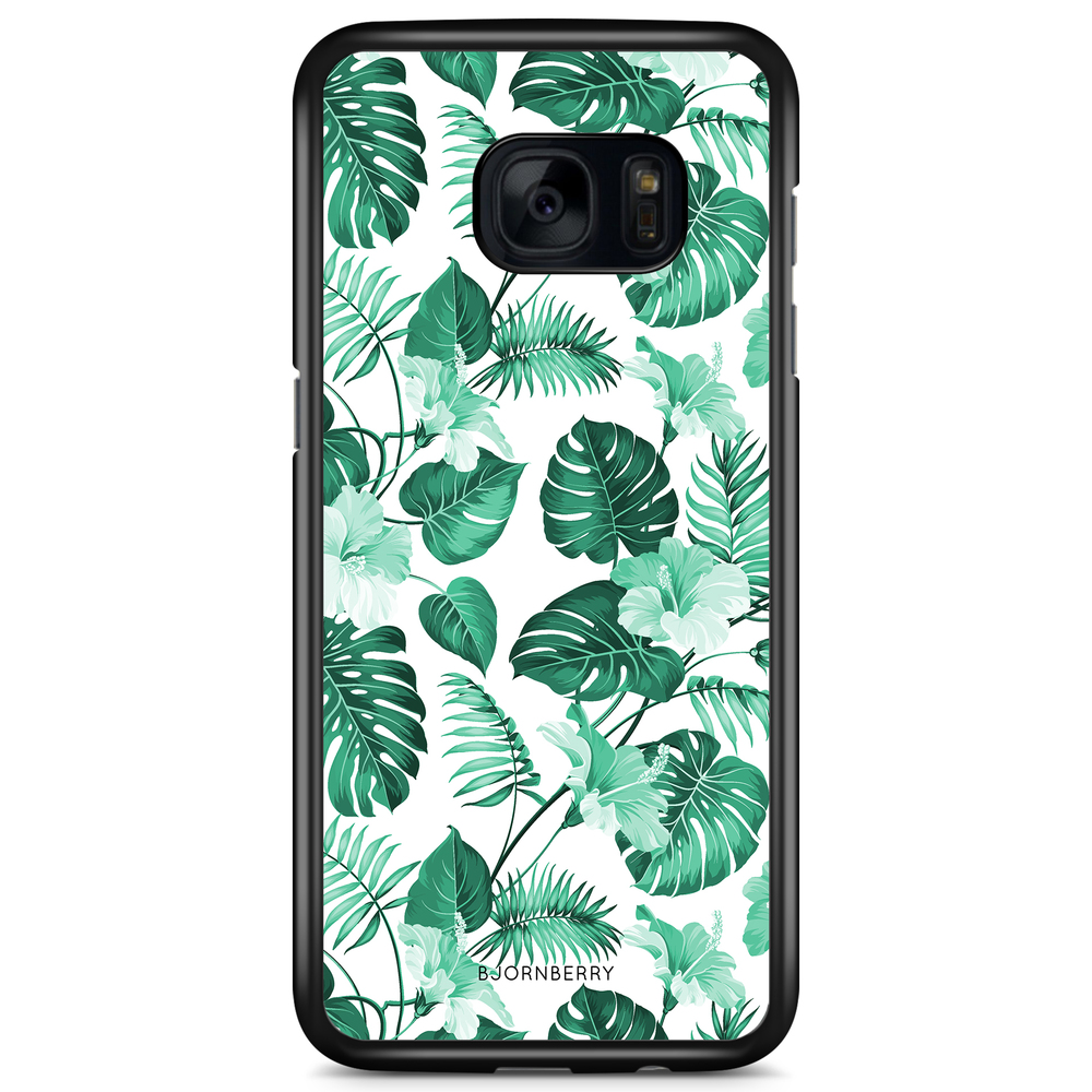 Samsung Galaxy S7 Edge Case - Turquoise Flowers