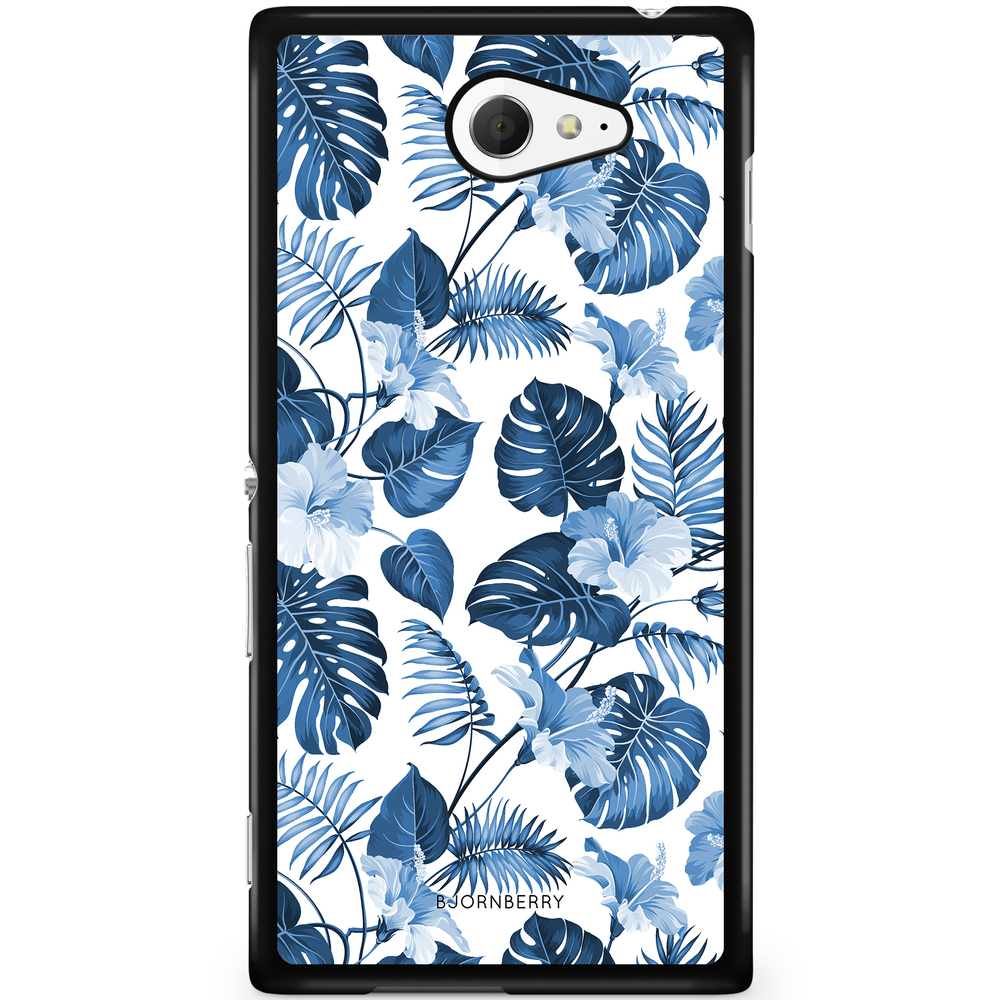Sony Xperia M2 Aqua Case - Blue Flowers